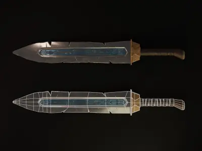 Sword Free low-poly 3D model 23