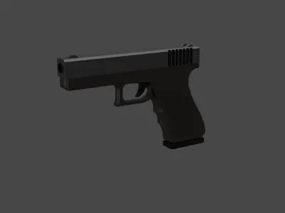 low poly gun Low-poly 3D model get