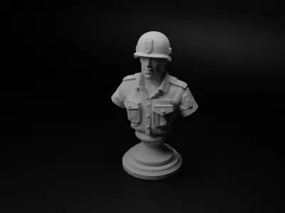 Battlefield Medic Bust Chess 3D print model purchase
