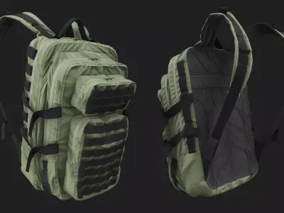 Military Backpack 20L 3D model