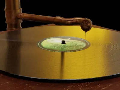 High Res Antique Gramophone Early 20th Century 3D model