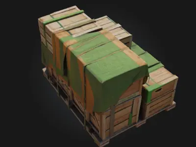 Cargo Pallet  Foundation of Industrial Logistics 3D model