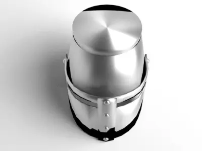Medieval Helmet - Great Helm 3D model