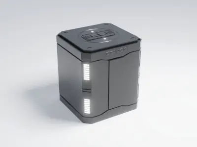 Sci-Fi Barrel 5 Low-poly 3D model