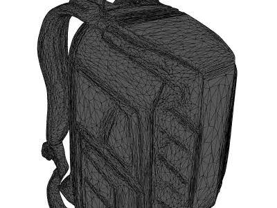 Futuristic Hard Shell Gaming Backpack 3D model