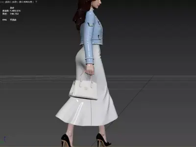  Chinese Style - Female Model - Scene 1 3D model