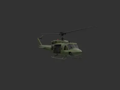 Bell 212 Helicopter  3D model