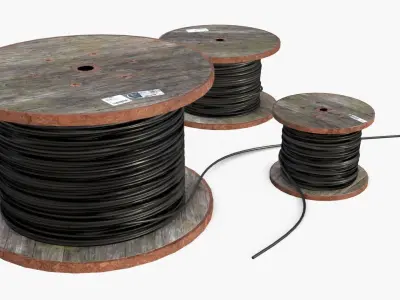 Cable Reels Low-poly 3D model purchase