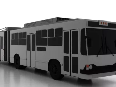Trolleybus Kiyv-12-00 Low Low-poly 3D model