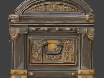 Ancient Egyptian Treasure Chest Low-poly 3D model purchase
