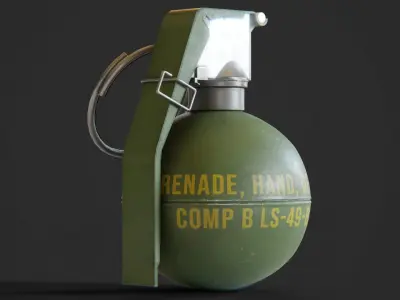 M67 Grenade Low-poly 3D model