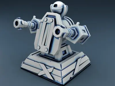 Combat guns Set Part 1 3D print model
