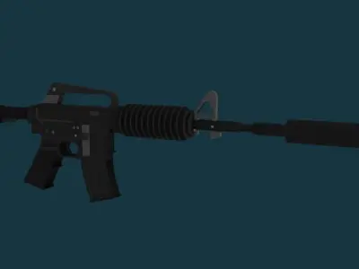 M4A1 Carbine Low-poly 3D model