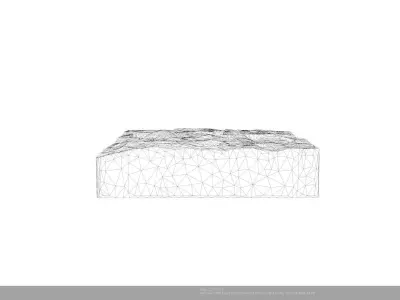 Stylized Fossil Dig Site - Skeleton Remains - AI Low-poly 3D model