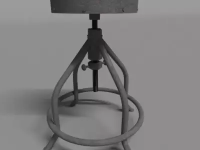 Industrial Bar Chair 3D model