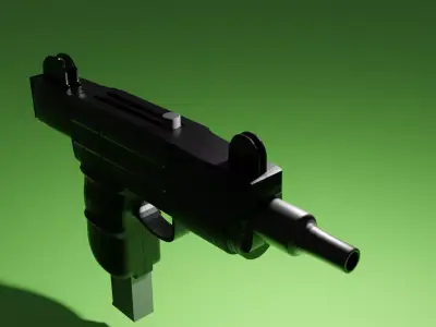 Uzi Submachine gun Free low-poly 3D model