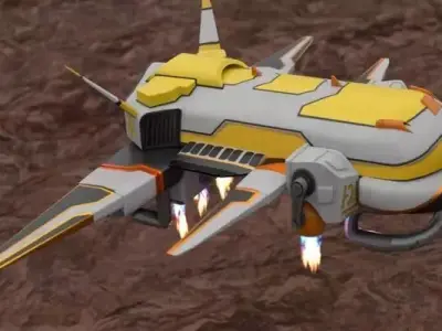 Sci-Fi Spaceship Low-poly 3D model purchase