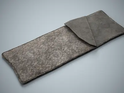 Military Sleeping Bag - Worn Pixel Low-poly 3D model
