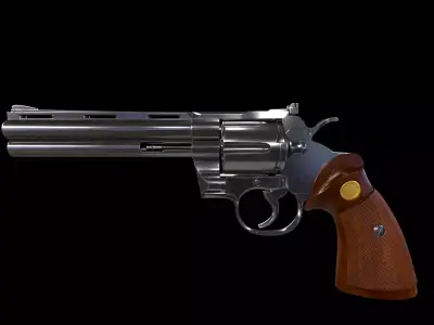 Colt Python Pistol Low-poly 3D model