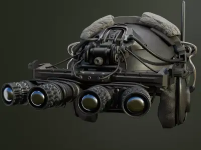 3D military helmet model Low-poly 3D model