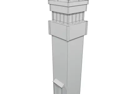 BT-9 Berlin Watch Tower Low-poly 3D model