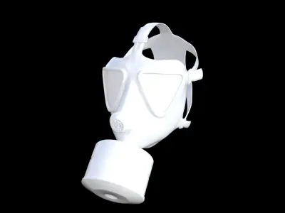 gas mask Low-poly 3D model 13