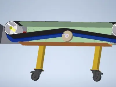 Conveyor with belt 3D model
