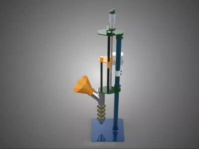 MINI SCALE SEMI AUTO PRESS INJECTION MOULDING MOULDER PLASTIC 3D model