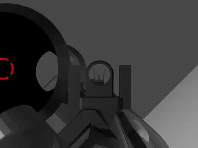 MP5A2 Fully customized with canted iron sight Free low-poly 3D model