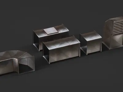Industrial Ventilation Free low-poly 3D model