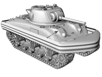 TANK SHERMANN DD  3D model