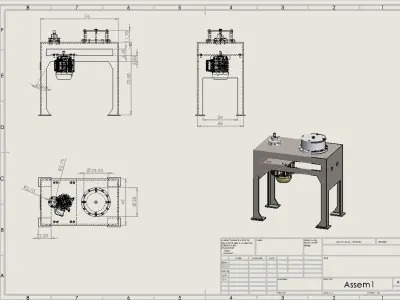 Ball milling machine Low-poly 3D model