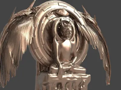Ancient Alien Star Ring Statue 5  3D model