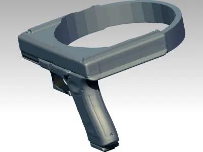 Fashion Gun Ring Man Woman 3D print model