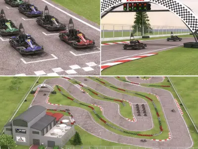 Go Karting Race Track 3D model
