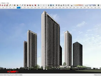 Sketchup Commercial Complex N3 3D model