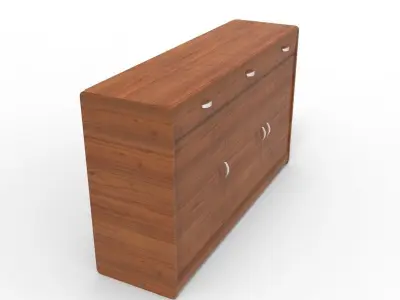 Modern Drawer Low-poly 3D model