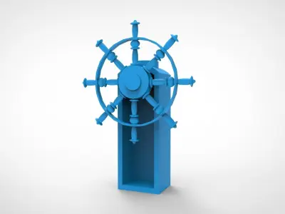 steering wheel of a ship 3D print model