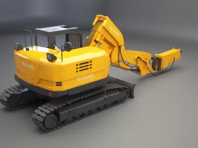 Generic Compact Tunnel Excavator Low-poly 3D model