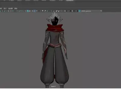 a monkry have mask and scarf Free 3D model