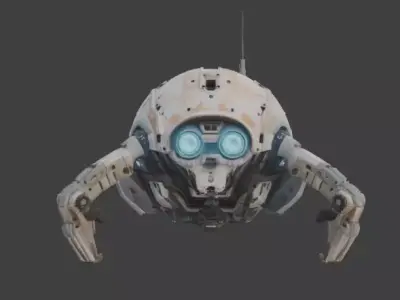 Sci-Fi Maintenance Drone 3D Model v2 Low-poly 3D model