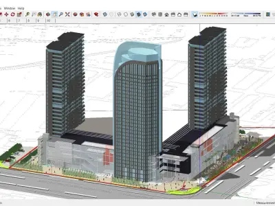 Sketchup Commercial Office Complex 242 3D model