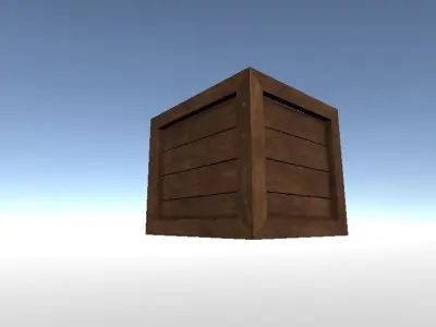 Crate wooden box Free low-poly 3D model purchase