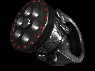 ring gun Low-poly 3D model