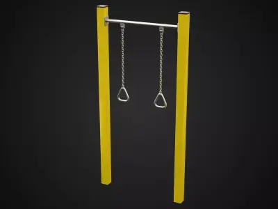 Trapeze Rings Low-poly 3D model