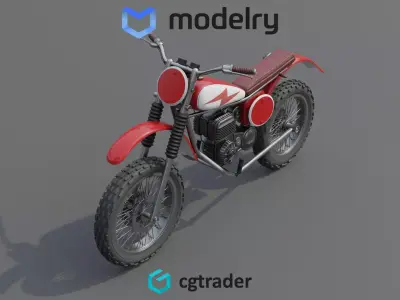 Motocross Motorcycle 3D model