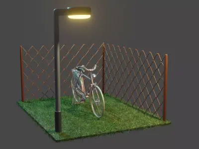 Bicycle Parking Area 3D model