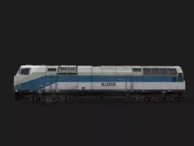 General Electric NJ2 Blue and white skin Qinghai-Tibet Railway Low-poly 3D model