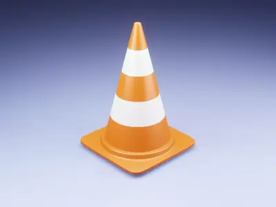 Traffic Cone 3D model by surya-vardhan