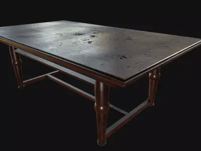 old Table Low-poly 3D model